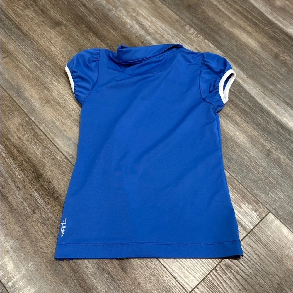 Garb performance apparel blue golf polo 50 spf girls - 5/6